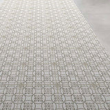 Arteva Petal Grey Patterned Matt Tiles, installed on floor