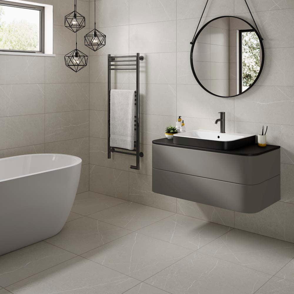 Avela Cream tiles on walls and floor (2 sizes)