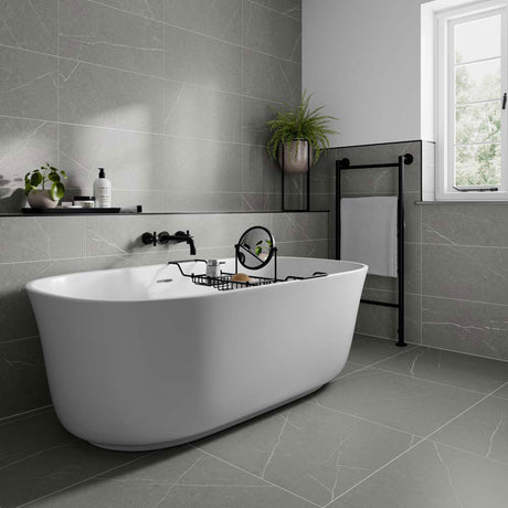 Avela Grey tiles on walls and floor (2 sizes)