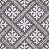 Ravello Charcoal Patterned Matt Tile 33.5 x 33.5cm