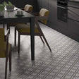Ravello Charcoal Patterned tiles on kitchen floor