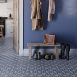 Ravello Navy Blue tiles on hallway and kitchen floor