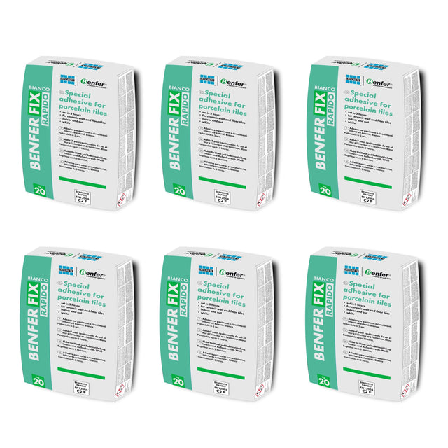 BenferFix Rapido White Tile Adhesive 20kg - Pallet of 50 Boxes