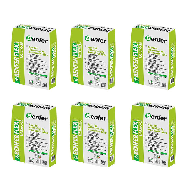 BenferFlex Rapido Grey Tile Adhesive 20kg - Pallet of 50 Boxes