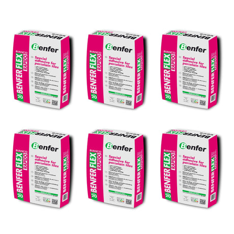 BenferFlex Rapido White Tile Adhesive 20kg - Pallet of 50 Boxes