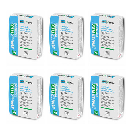 BenferFlex Semi Rapido Grey Tile Adhesive 20kg - Pallet of 50 Boxes