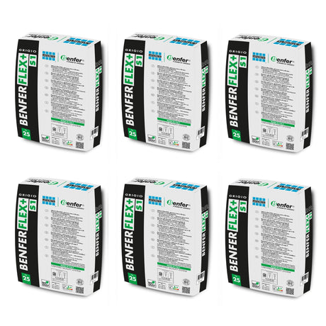 BenferFlex+S1 Grey Tile Adhesive 25kg - Pallet of 42 Boxes