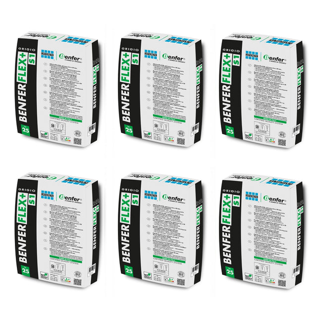 BenferFlex+S1 Grey Tile Adhesive 25kg - Pallet of 42 Boxes