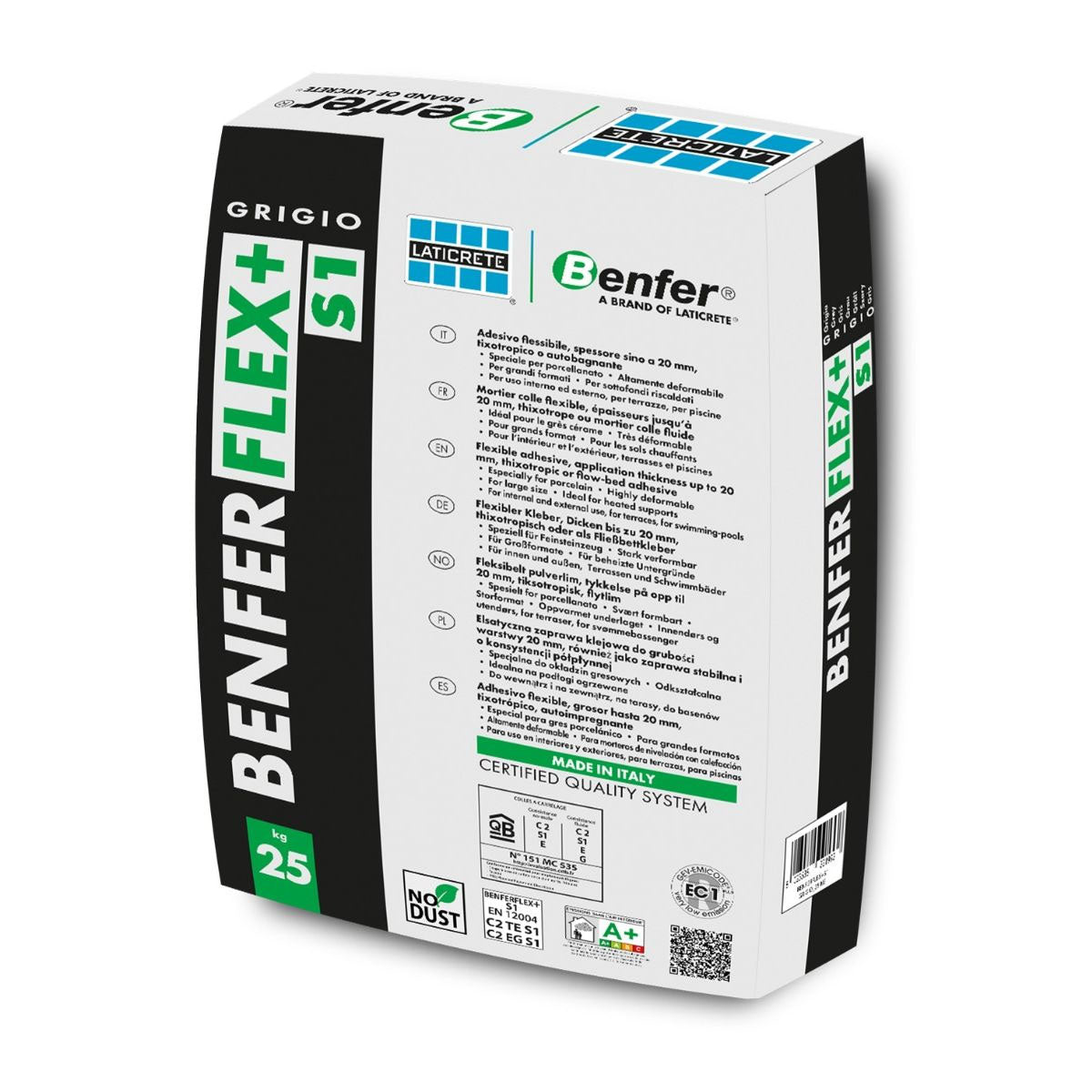 BenferFlex+S1 Grey Tile Adhesive 25kg