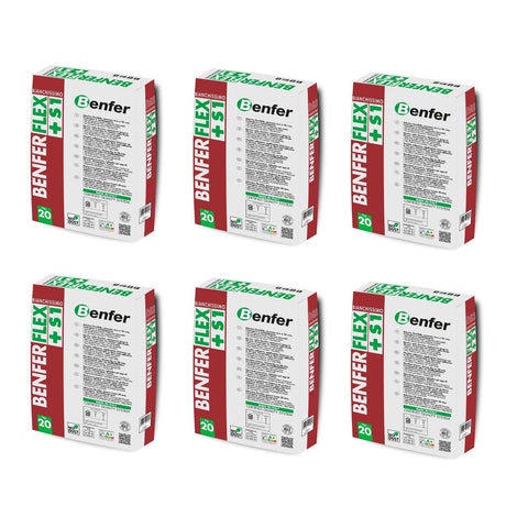 BenferFlex+S1 White Tile Adhesive 20kg - Pallet of 50 Boxes