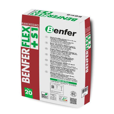BenferFlex+S1 White Tile Adhesive 20kg