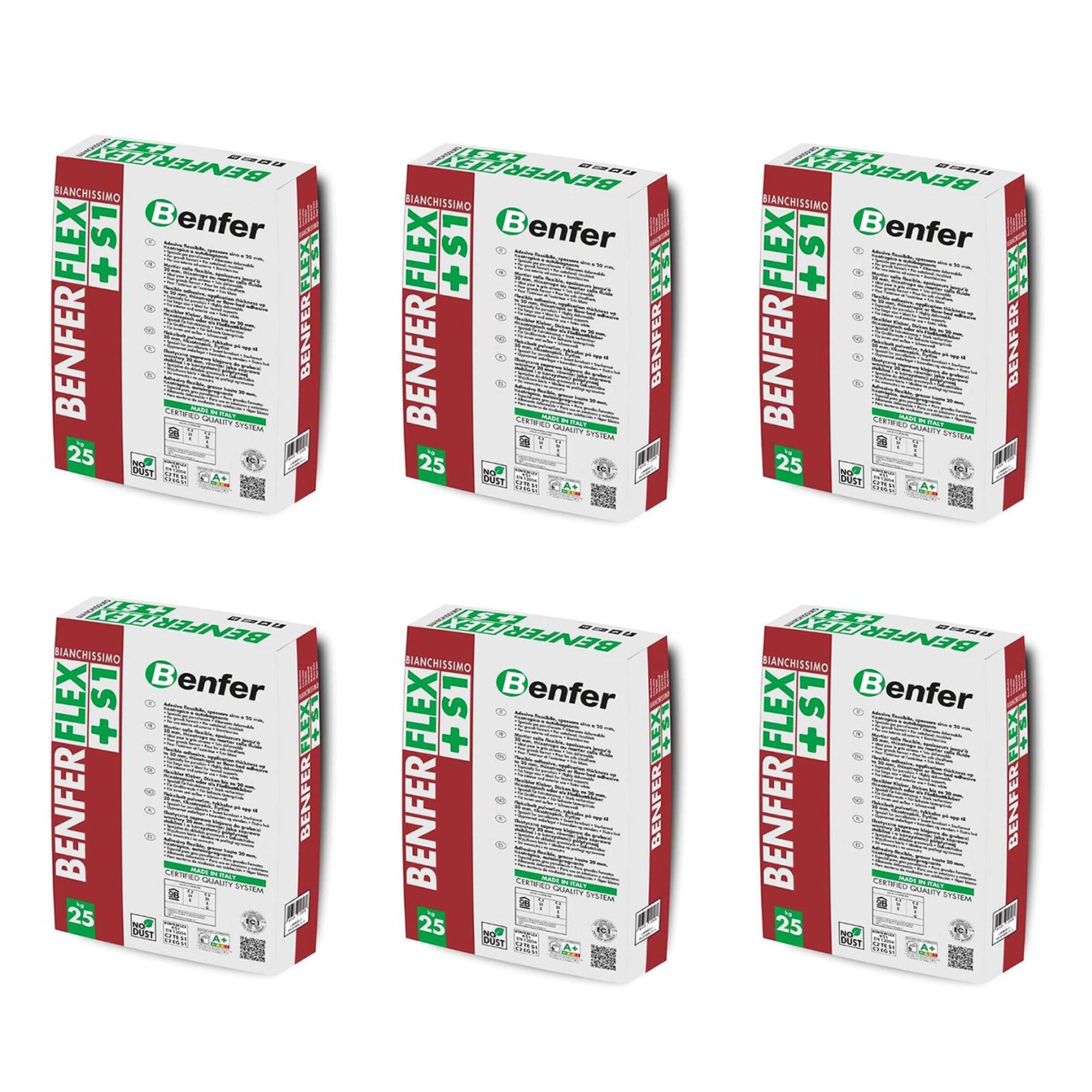 BenferFlex+S1 White Tile Adhesive 25kg - Pallet of 42 Boxes