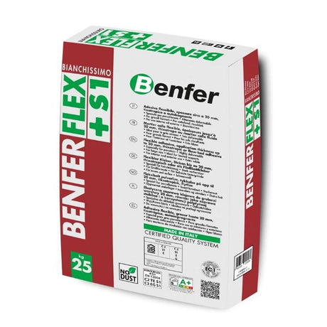 BenferFlex+S1 White Tile Adhesive 25kg