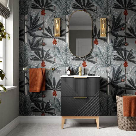 Tabo Bergamo Matt Graphite Grey basin unit