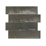 Bond Ash Gloss Ceramic Wall Tiles 75 x 300mm