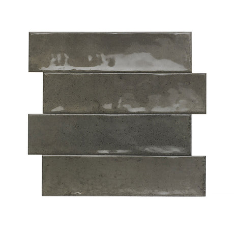Bond Ash Gloss Ceramic Wall Tiles 75 x 300mm
