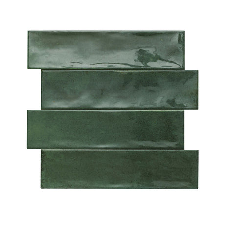 Bond Green Gloss Ceramic Wall Tiles 75 x 300mm