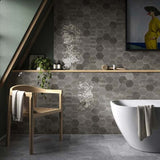 Bond Ash Hexagon Gloss Ceramic Wall Tiles