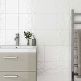 Bumpy White Gloss Ceramic Wall Tiles