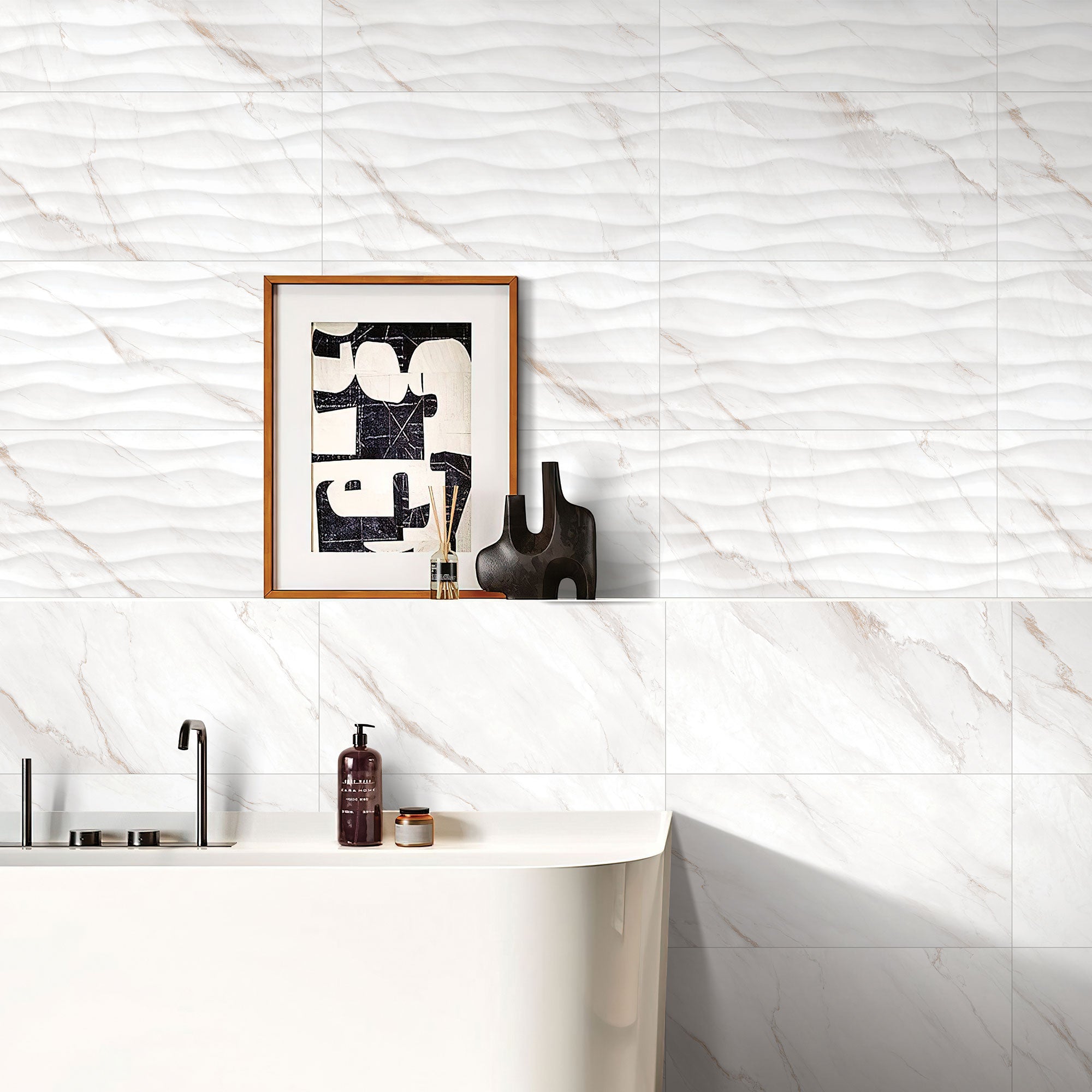 Capri Gold Relief Gloss Wall Tiles
