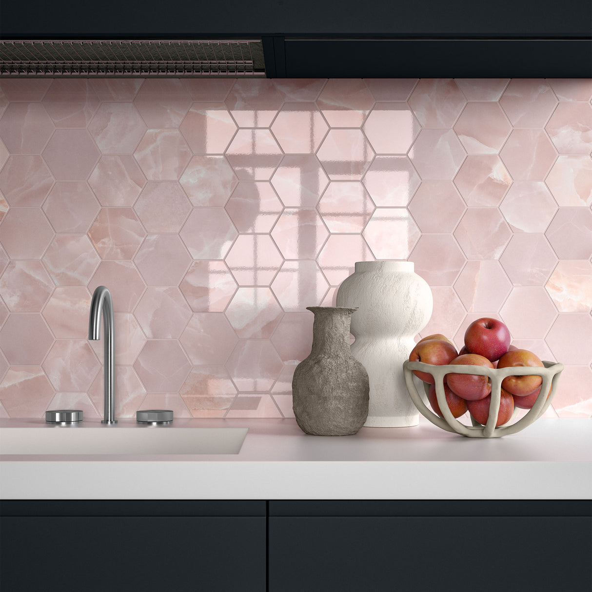 Casalgrande Alabastri Pink Mosaic Tiles