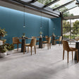 Casalgrande Atelier Oltremare wall tiles (with Metropolis White floor tiles)