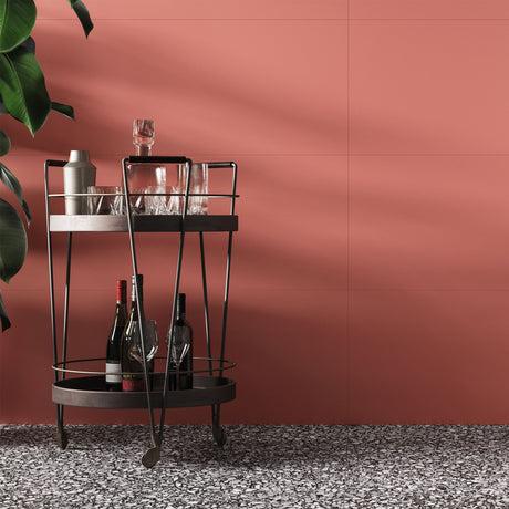 Casalgrande Atelier Rubino Tiles (with Terrazzo Black on floor)