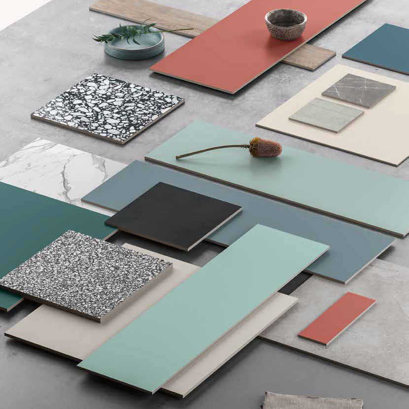 Casalgrande Atelier: The shades of this collection go perfectly with wood, marble,
stone, concrete, and metal.