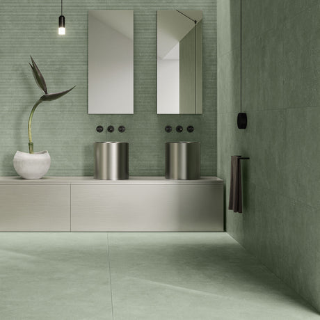 Casalgrande Concept Green Rectified Wall & Floor Tiles (including Concept Cannetè Green decor tiles)