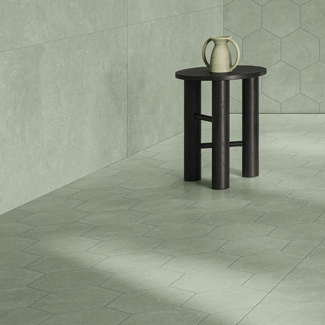 Casalgrande Concept Green Tiles (including Concept Esagono decor tiles in Green)