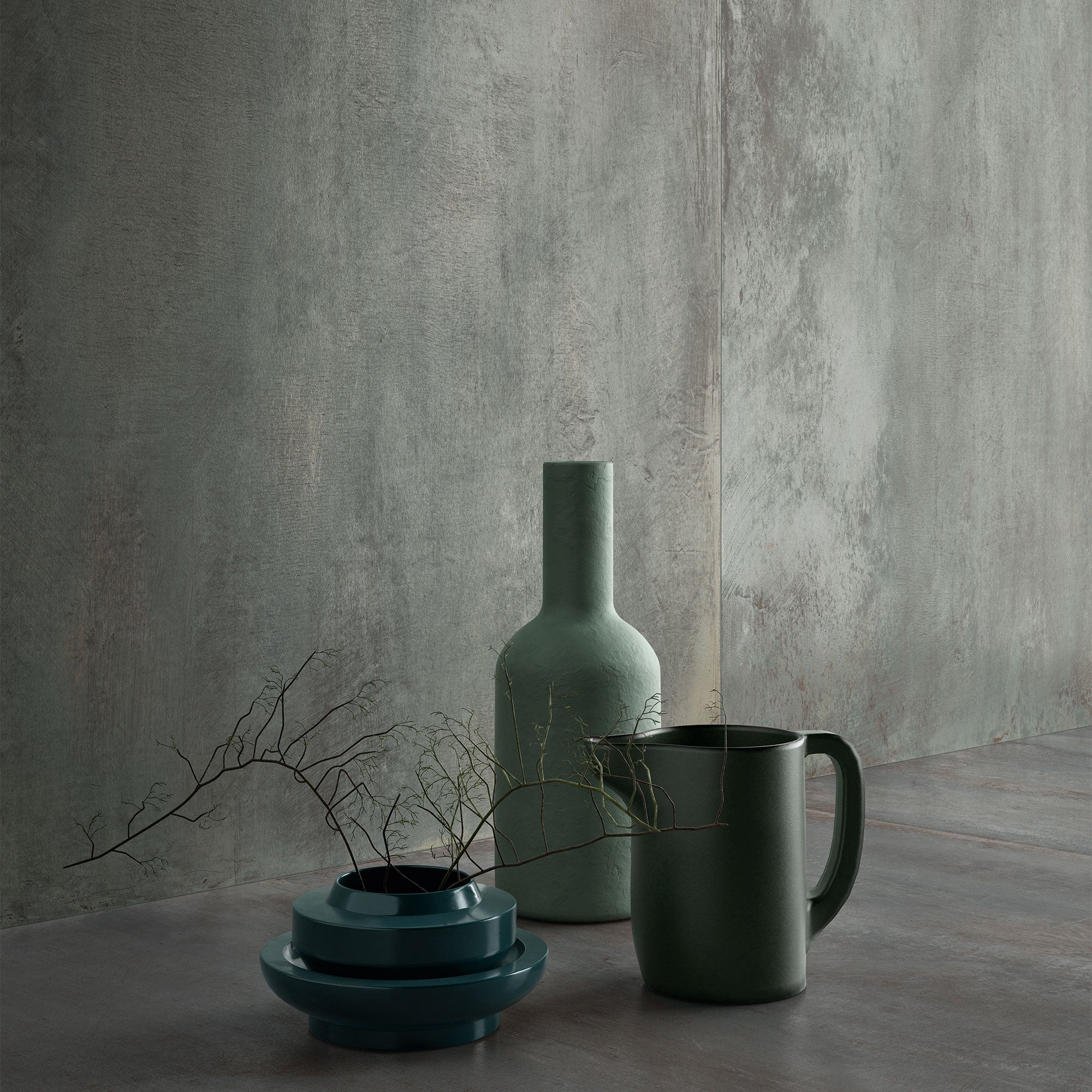 Casalgrande Fusion Green (& Graphite) Rectified Wall & Floor Tiles