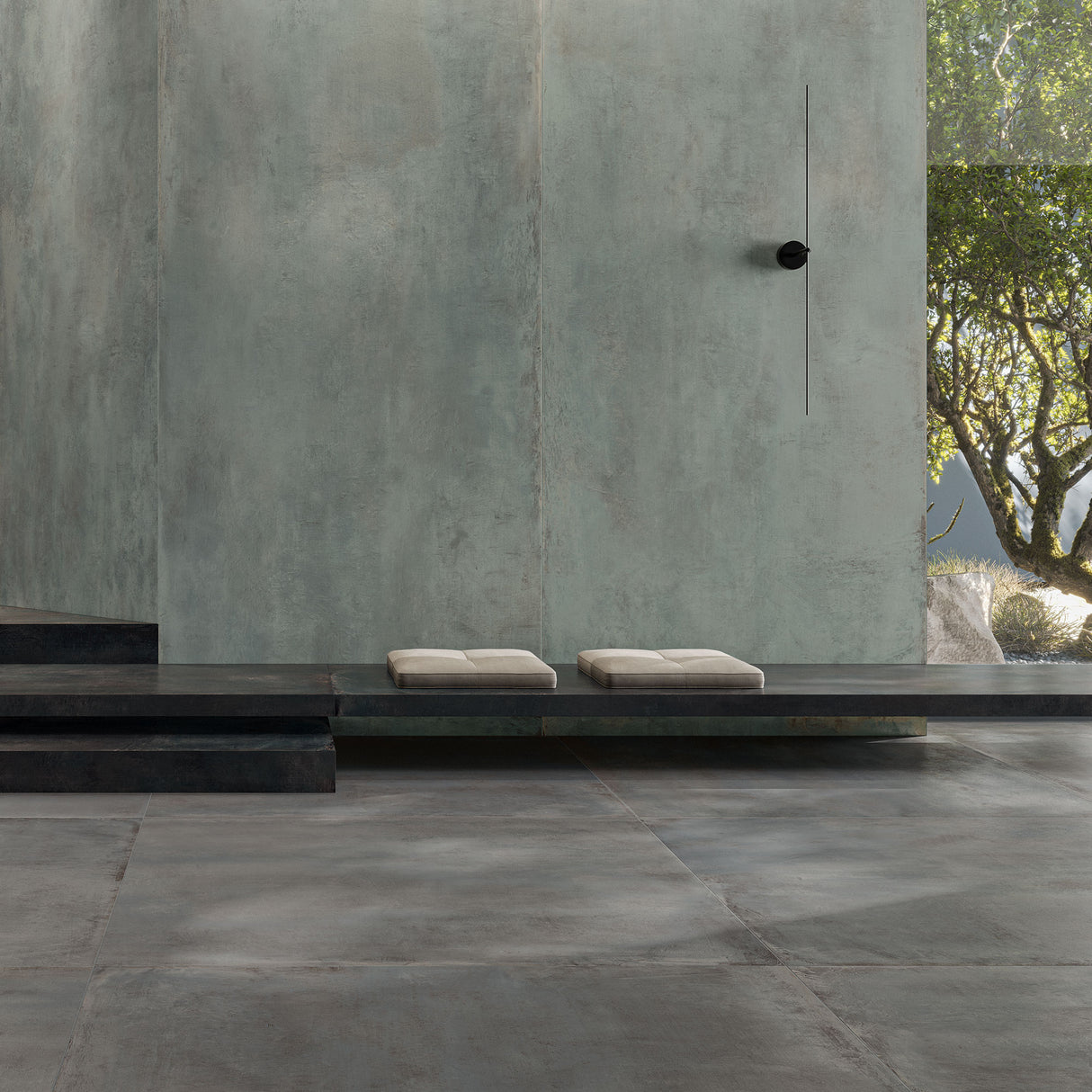 Casalgrande Fusion Green (& Graphite) Rectified Wall & Floor Tiles