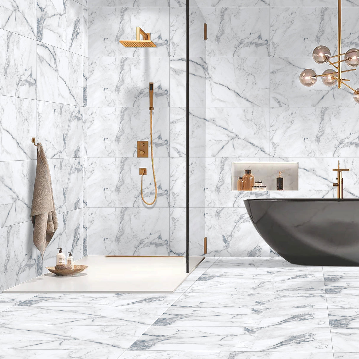 Ciela Blue Matt Tiles on walls and floor