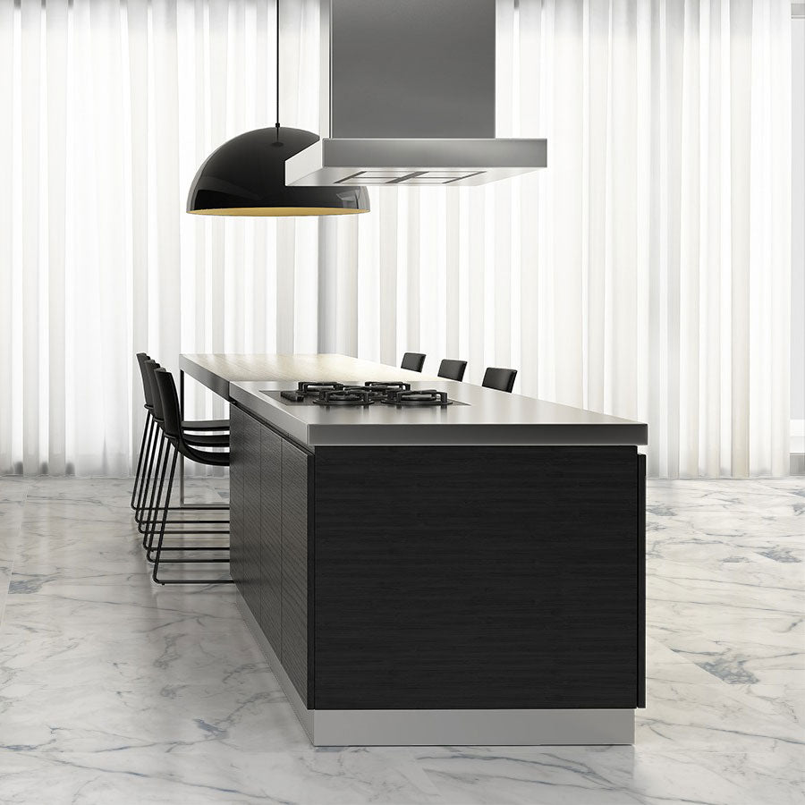 Ciela Blue Matt Tiles on kitchen floor