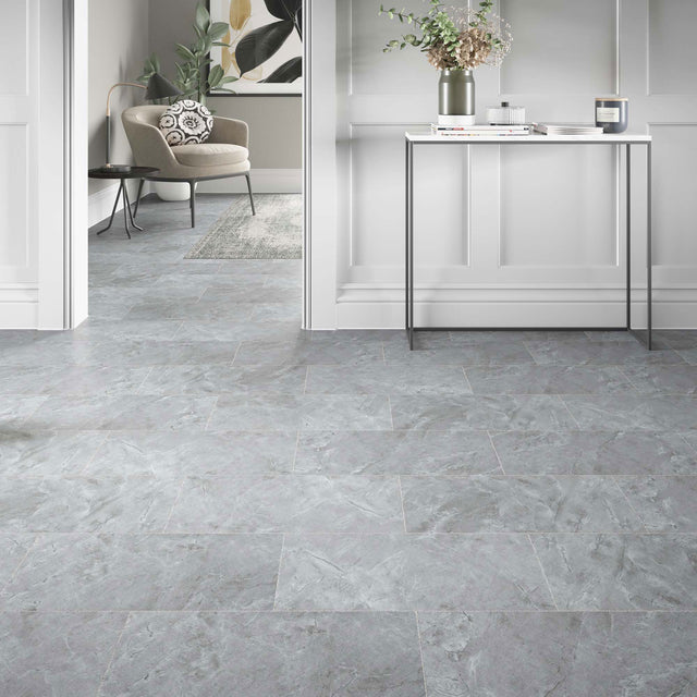 ClickLux Bowfell Stone Grey Matt SPC Click Vinyl 30.5 x 61cm