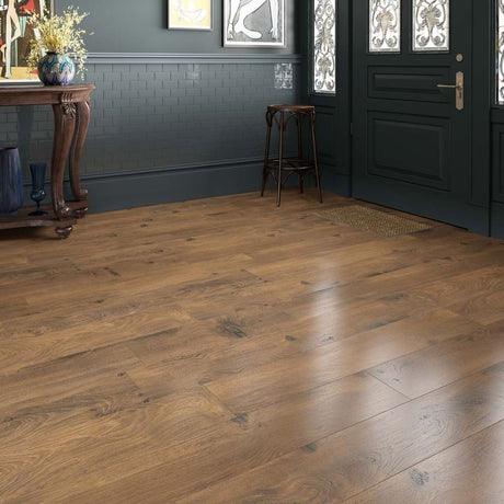 ClickLux Premium Warm Chestnut Matt SPC Click Vinyl 22.9 x 121.9cm