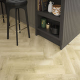 ClickLux Rydal Natural Oak Herringbone Matt SPC Click Vinyl 12.6 x 63cm