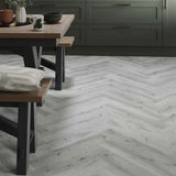 ClickLux Wyre Silver Oak Herringbone Matt SPC Click Vinyl 12.6 x 63cm