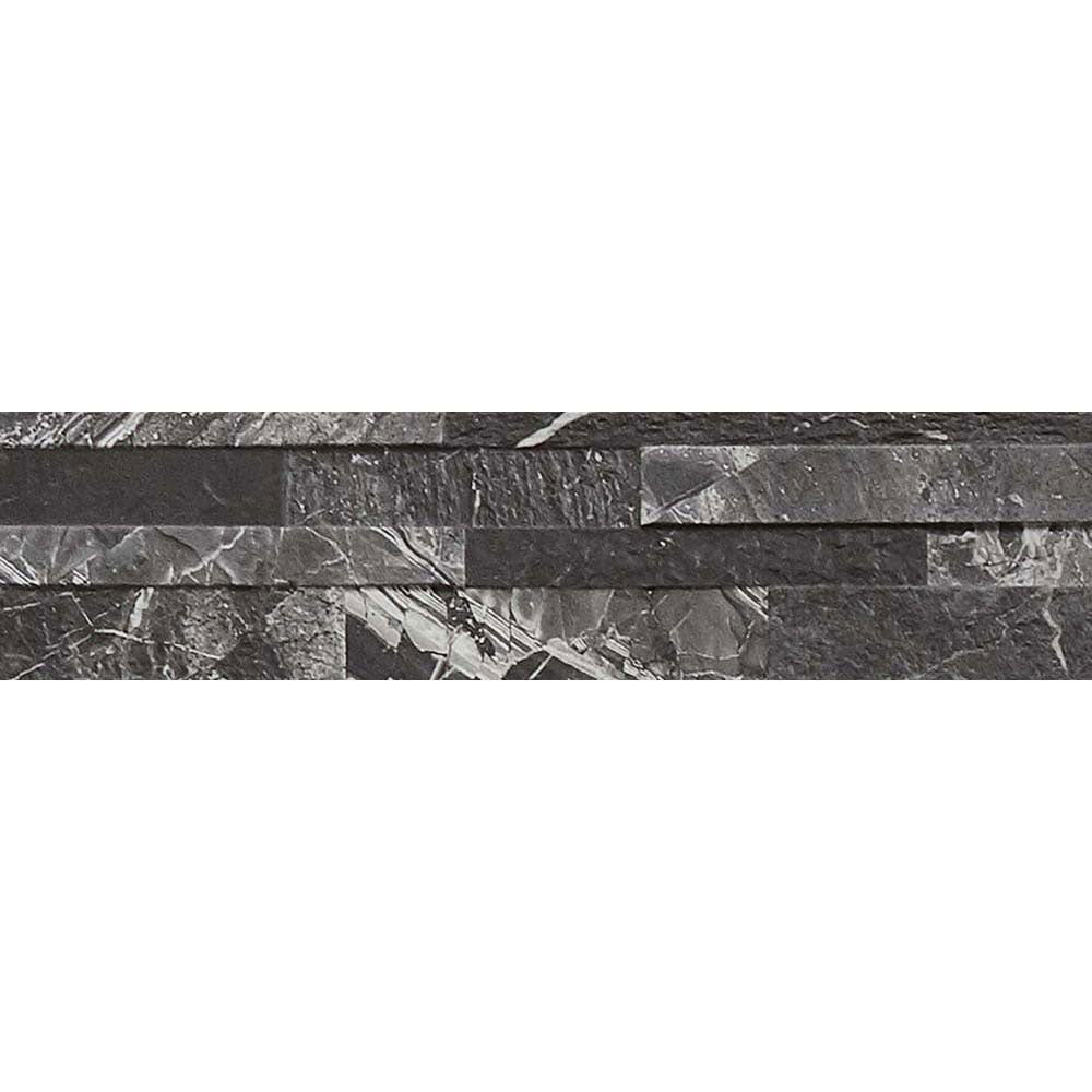 Contour Black Matt Split Face Wall Tile 150 x 610mm