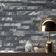 Contour Black Matt Split Face Wall Tiles