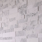 Contour White Matt Split Face Wall Tiles