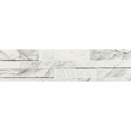 Contour White Matt Split Face Wall Tile 150 x 610mm