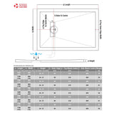 Tabo Splash Linear Ultraslim Rectangular Tray & Waste