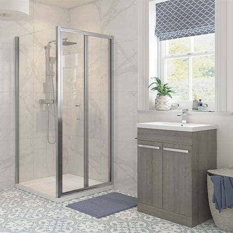 Splash Modo Bifold Door (shown with a side panel)