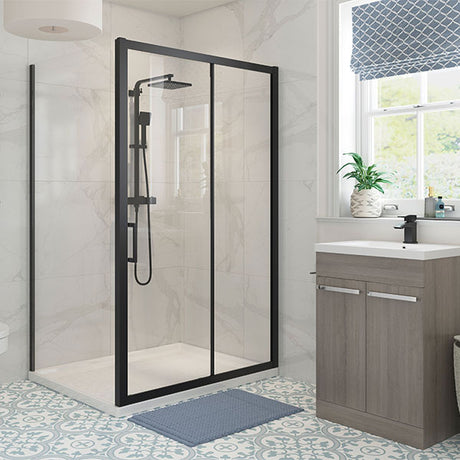 Splash Modo Black Optional Side Panel (with sliding door)