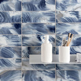 Dimension Glass Cloudform Glass Tiles 22 x 7.6cm