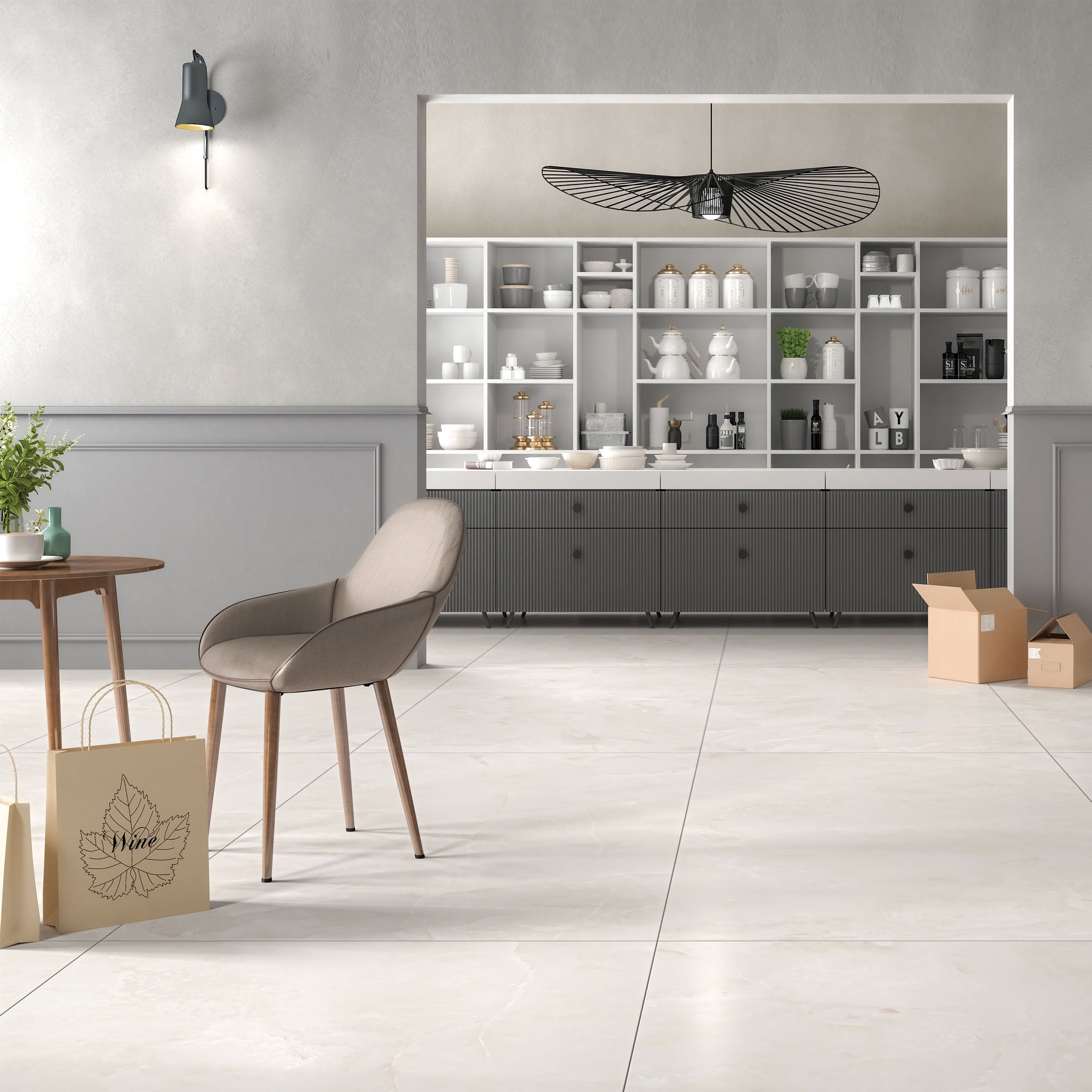 Element Beige Rectified Tiles