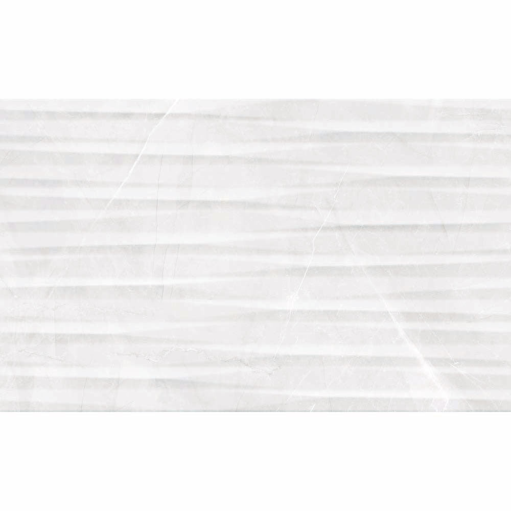 Evara Blanco Decor Matt Ceramic Wall Tile 33.3 x 55cm