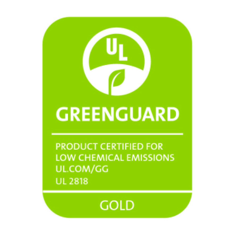 GREENGUARD Gold certification mark for low chemical emissions