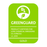GREENGUARD Gold certification mark for low chemical emissions